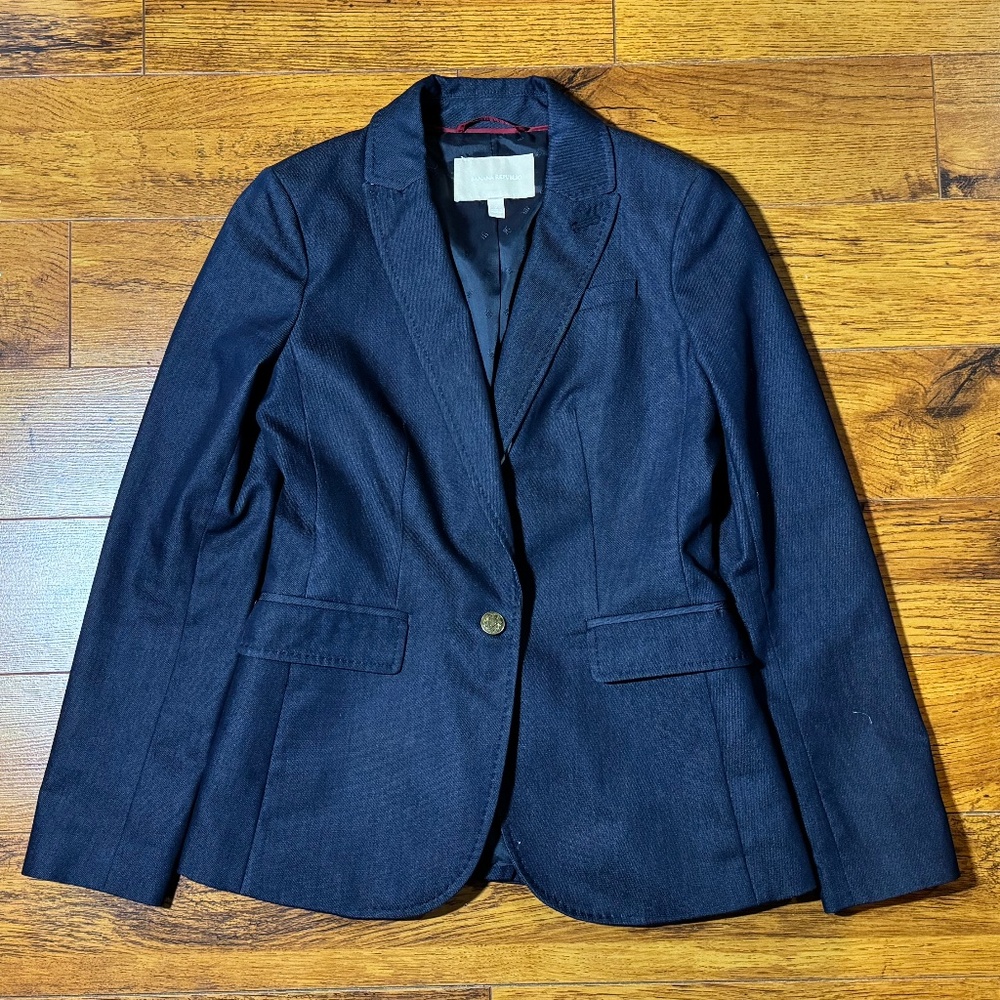 Banana Republic Indigo Denim-like Blazer Jacket - Size 2